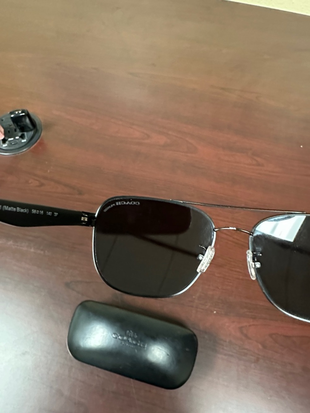 Coach Men's Sunglasses in Black and Gunmetal - Picture 7 of 7